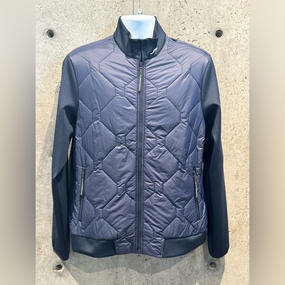 NWOT. J. Lindeberg Men's Quilt Hybrid Jacket AMOW07063 - Navy - Picture 1 of 6